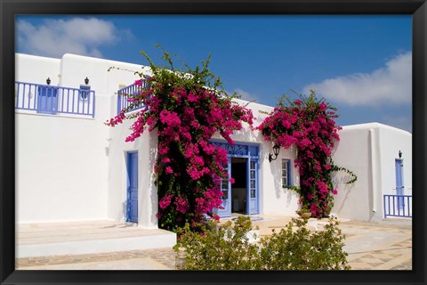 Framed Greek Architecture, Mykonos, Greece Print