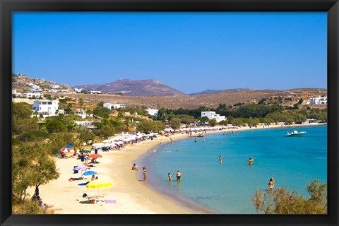 Framed Krios Beach, Paros, Greece Print