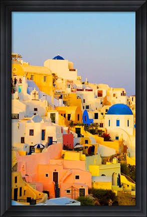 Framed Scenic Oia, Santorini, Greece Print