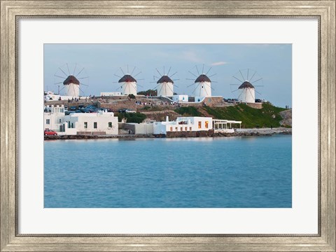 Framed Windmills, Horia, Mykonos, Greece Print