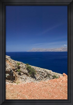 Framed Greece, CRETE, Hania, Gramvousa, KisSamos Gulf Print