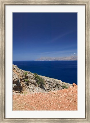 Framed Greece, CRETE, Hania, Gramvousa, KisSamos Gulf Print