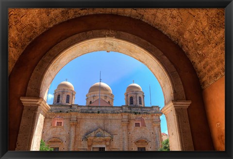 Framed Greece, Crete, Archway into Monastery near Chania Print