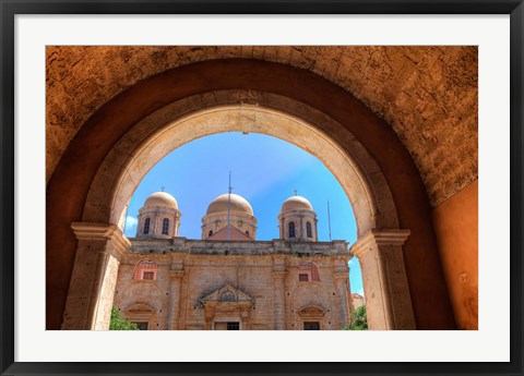 Framed Greece, Crete, Archway into Monastery near Chania Print