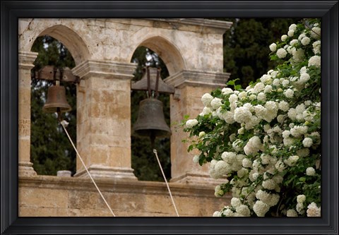 Framed Kera Monastery Bell Tower, Crete, Greece Print