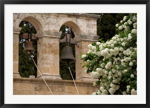 Framed Kera Monastery Bell Tower, Crete, Greece Print