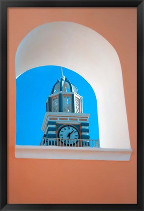 Framed Scenic view of Thira, Santorini, Greece Print