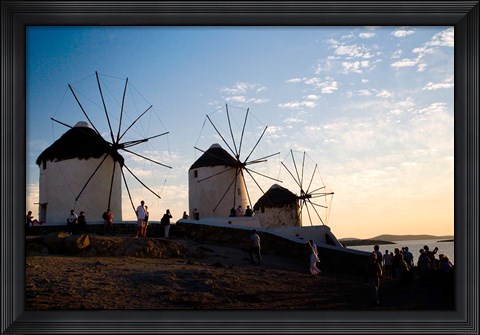 Framed Famous Windmills, Hora, Mykonos, Greece Print