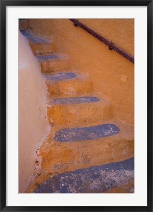 Framed Stairways Leading Up, Oia, Santorini, Greece Print