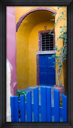 Framed Town of Oia, Santorini, Greece Print