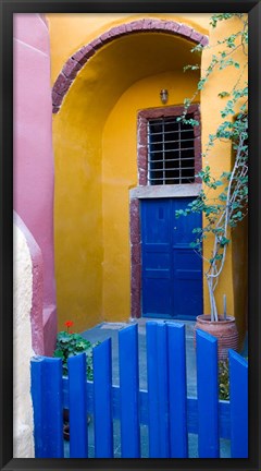 Framed Town of Oia, Santorini, Greece Print