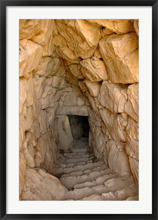 Framed Greece, Mycenae, Fountain Perseia, underground cistern Print