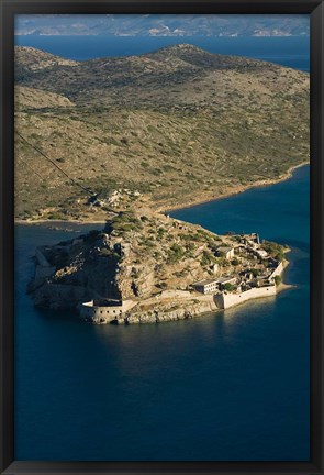 Framed Greece, Crete, Lasithi, Plaka: Spinalonga Island Print