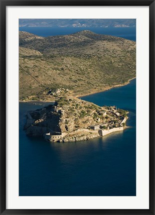 Framed Greece, Crete, Lasithi, Plaka: Spinalonga Island Print