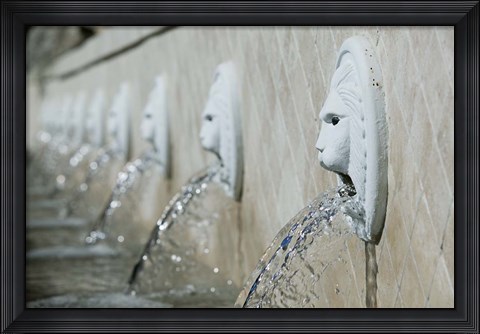 Framed Greece, Crete, Rethymno, Venetian Water Fountain Print