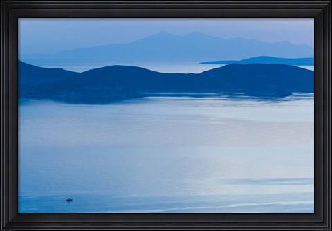 Framed Greece, Dodecanese, Patmos, Skala Bay, Dawn Print
