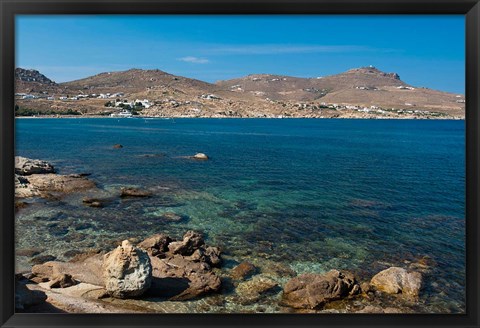 Framed Cape Tarsanas, Mykonos, Cyclades, Greece Print