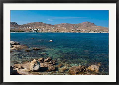 Framed Cape Tarsanas, Mykonos, Cyclades, Greece Print