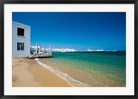 Framed Mykonos Town, Chora, Cyclades, Greece Print