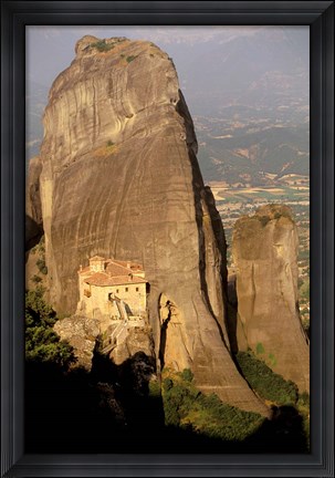 Framed Roussanou Monastery, Meteora, Thessaly, Greece Print