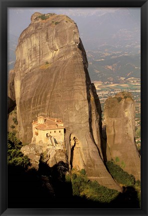 Framed Roussanou Monastery, Meteora, Thessaly, Greece Print