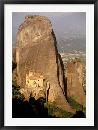 Framed Roussanou Monastery, Meteora, Thessaly, Greece Print
