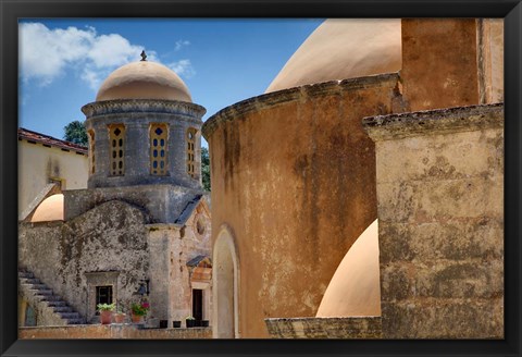 Framed Holy Trinity Monastery, Crete, Greece Print