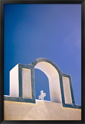 Framed Arch, Firostefani, Santorini, Greece Print