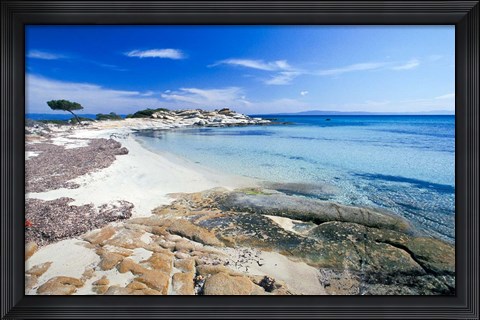 Framed Greece, Halkidiki Peninsula, Karydi Beach Print