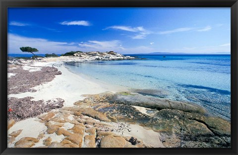 Framed Greece, Halkidiki Peninsula, Karydi Beach Print