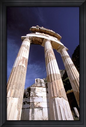 Framed Temple of Athena, Tholos Rotunda, Delphi, Fokida, Greece Print