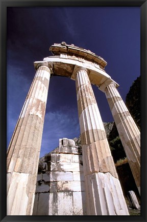 Framed Temple of Athena, Tholos Rotunda, Delphi, Fokida, Greece Print