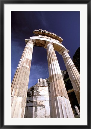 Framed Temple of Athena, Tholos Rotunda, Delphi, Fokida, Greece Print