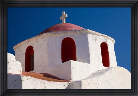 Framed One of Many Chapels, Mykonos, Greece Print
