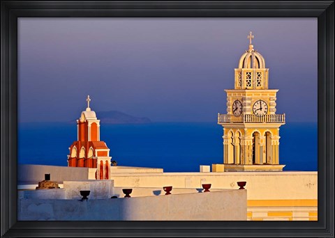 Framed Firostefani, Santorini, Greece Print