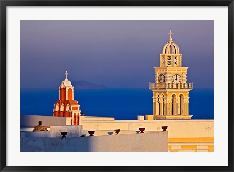 Framed Firostefani, Santorini, Greece Print