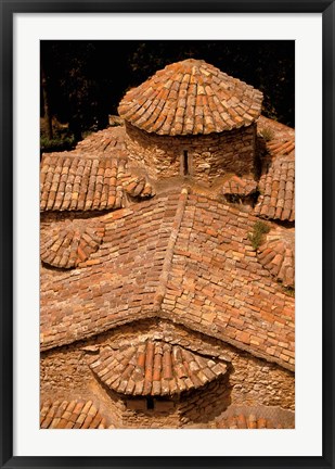 Framed Tile Roof, Karitena, Peloponnese, Central Arcadia, Greece Print