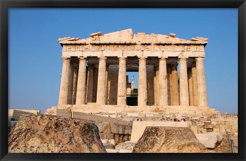 Framed Parthenon, Ancient Architecture, Acropolis, Athens, Greece Print