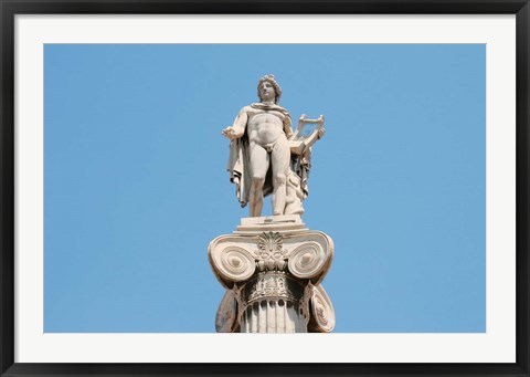 Framed Greek Mythology, Apollo Statue at Athens Academy, Greece Print