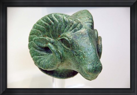 Framed Ram, Olympia Archaeological Museum, Peloponnese, Greece Print