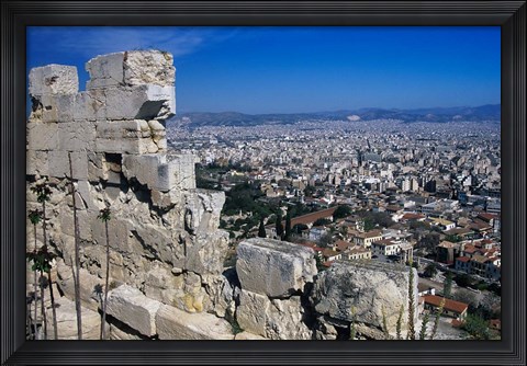 Framed View of Athens From Acropolis, Greece Print