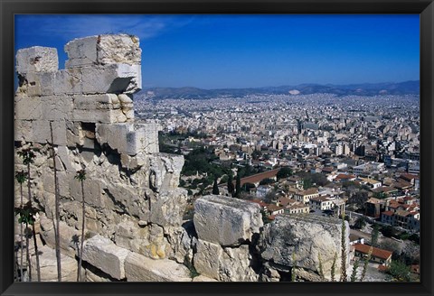 Framed View of Athens From Acropolis, Greece Print