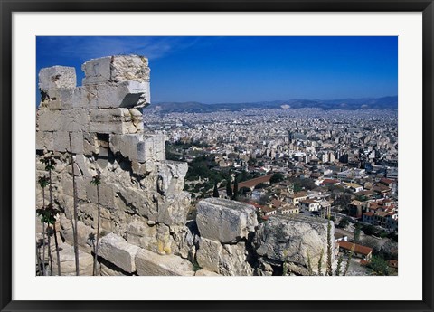 Framed View of Athens From Acropolis, Greece Print
