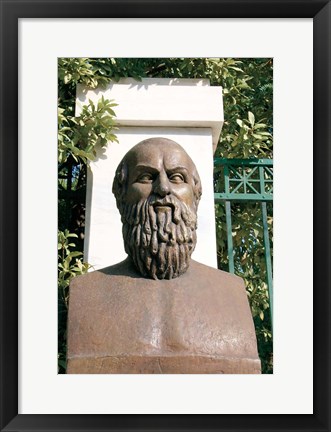 Framed Aeschylus, Classical Athens Bust, Statue, Athens, Greece Print