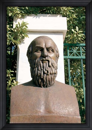 Framed Aeschylus, Classical Athens Bust, Statue, Athens, Greece Print