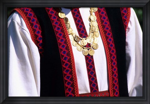 Framed Close-up of Greek Clothes and Traditional Costume, Athens, Greece Print