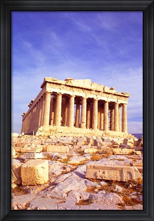 Framed Parthenon on Acropolis, Athens, Greece Print