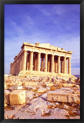 Framed Parthenon on Acropolis, Athens, Greece Print