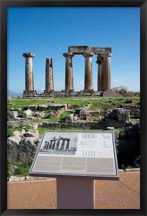 Framed Greece, Corinth Doric Temple of Apollo Print