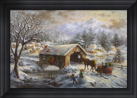 Framed Covered Bridge Print